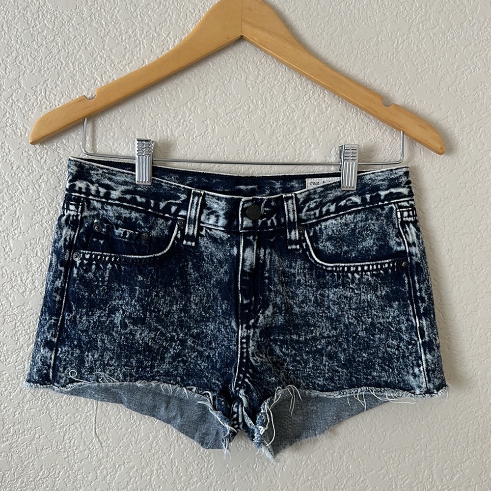 rag & bone Acid Wash Cutoff Denim Shorts Size 25